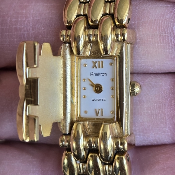 Vintage Armitron Golden Hidden Watch Face watch Bracelet